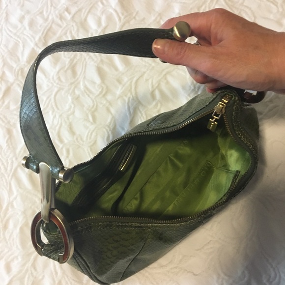 💄Super cool leather hobo in green python - Picture 6 of 8